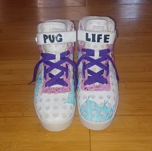 Custom Pug Life Sneakers Size 8